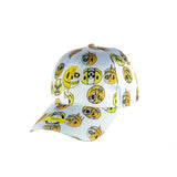 White Drippy Smile Baseball Hat Snapback