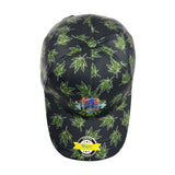 420 Skull Design Black Baseball Snapback Hat