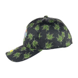 420 Skull Design Black Baseball Snapback Hat