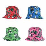 420 Skull Bunny Cannabis Life Design Bucket Hats Reversible Wear